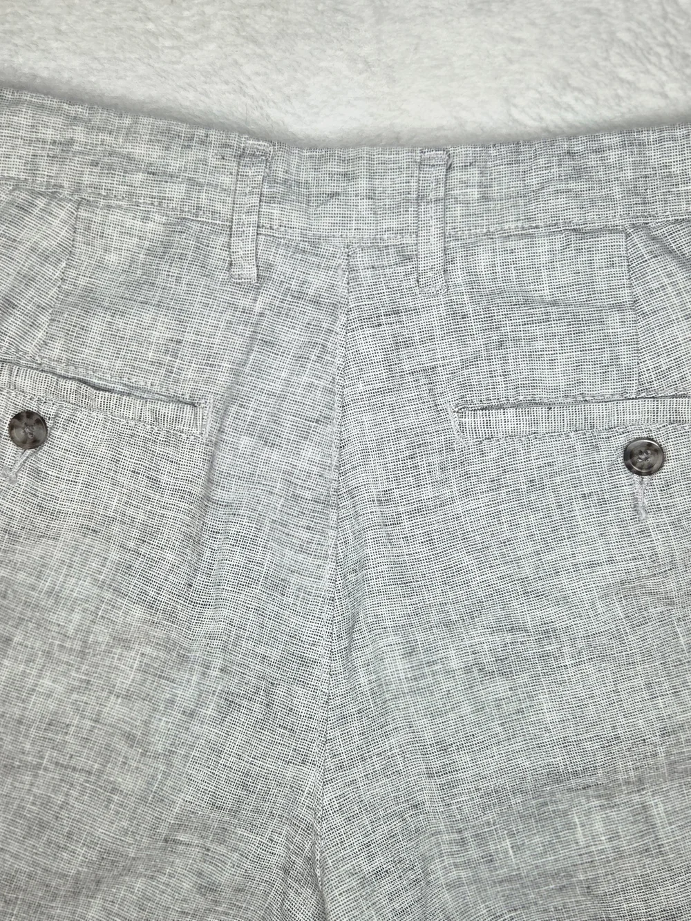 Goodfellow & Co Light Gray Flat-Front Linen-Blend Shorts